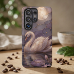 Swan Samsung Galaxy Phone Case | Moonlit Lake Phone Case