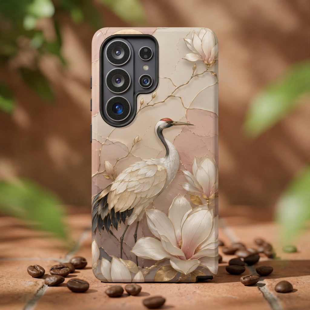 Crane Samsung Galaxy Phone Case | Floral Phone Case