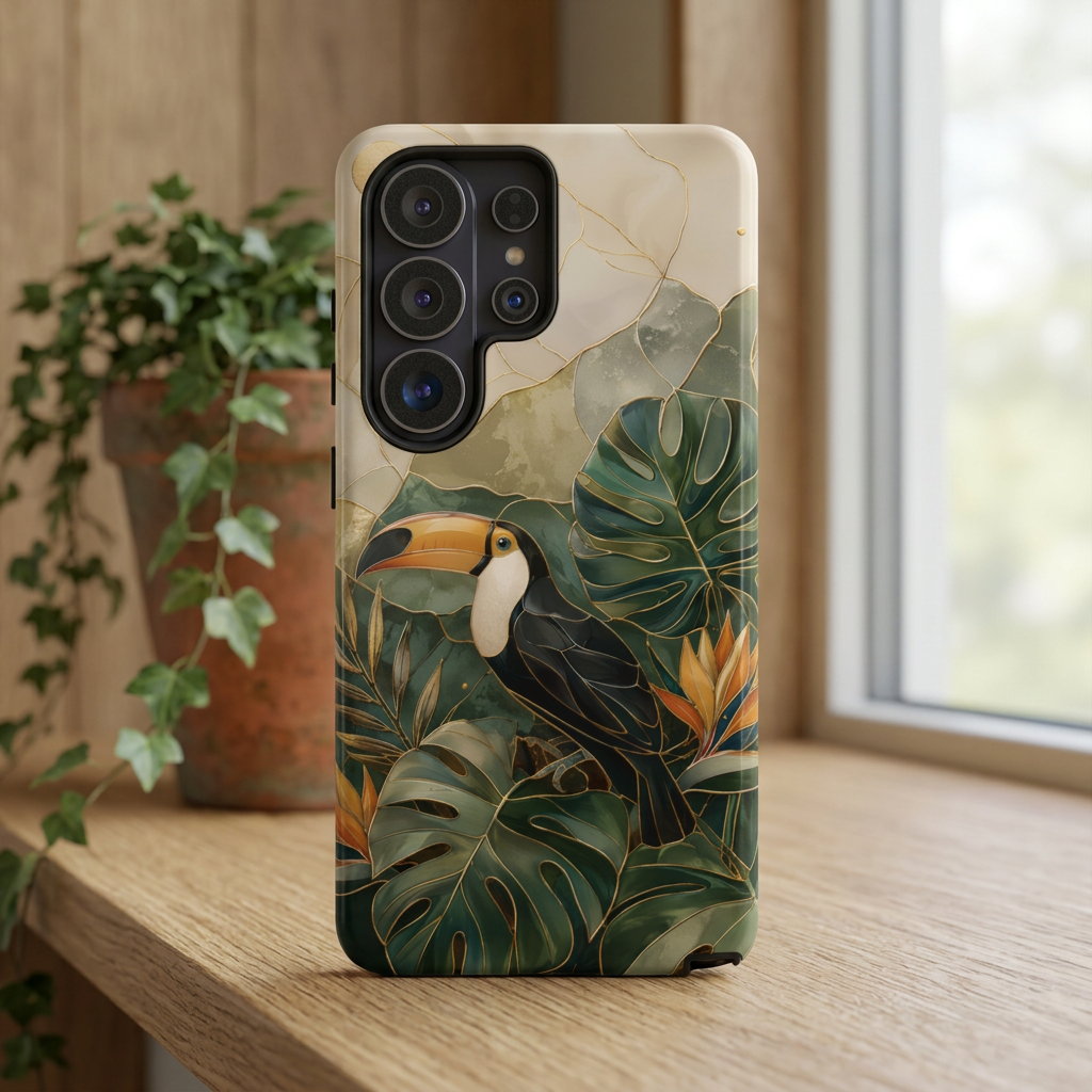 Toucan Samsung Galaxy Phone Case | Tropical Bird Phone Cover