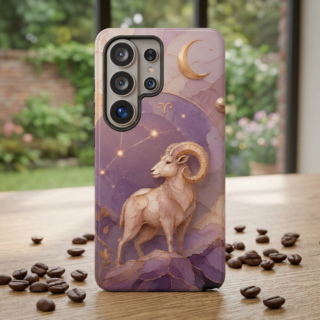 Aries Zodiac Samsung Galaxy Phone Case | Ram Constellation Phone Case