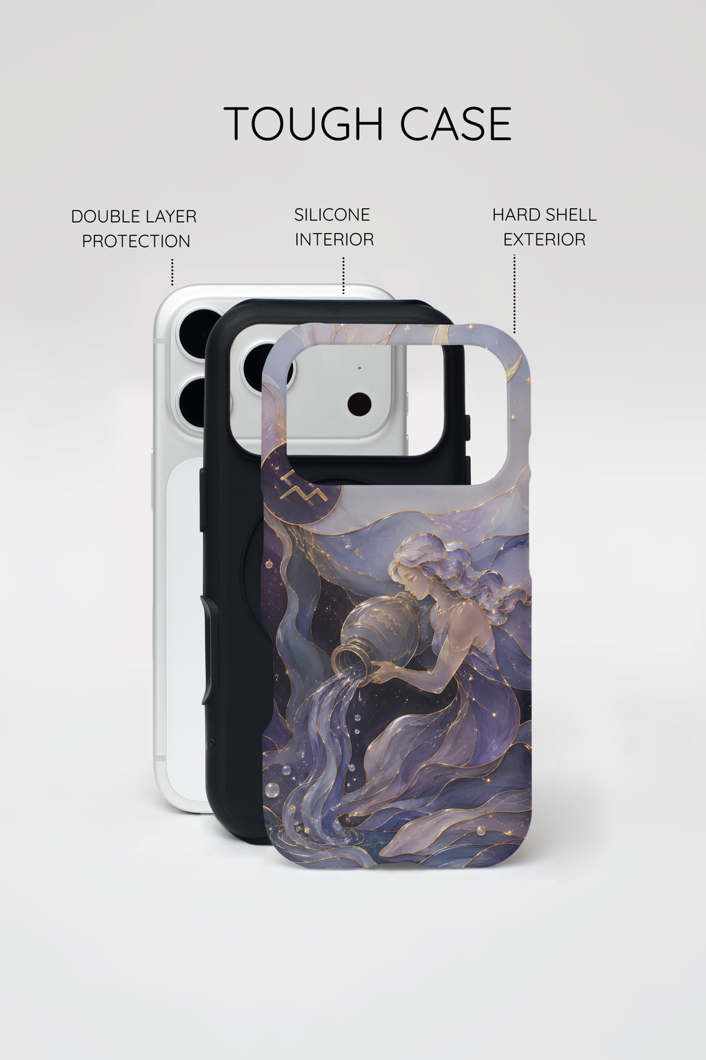 Aquarius Zodiac iPhone Case | Celestial Astrology Gift