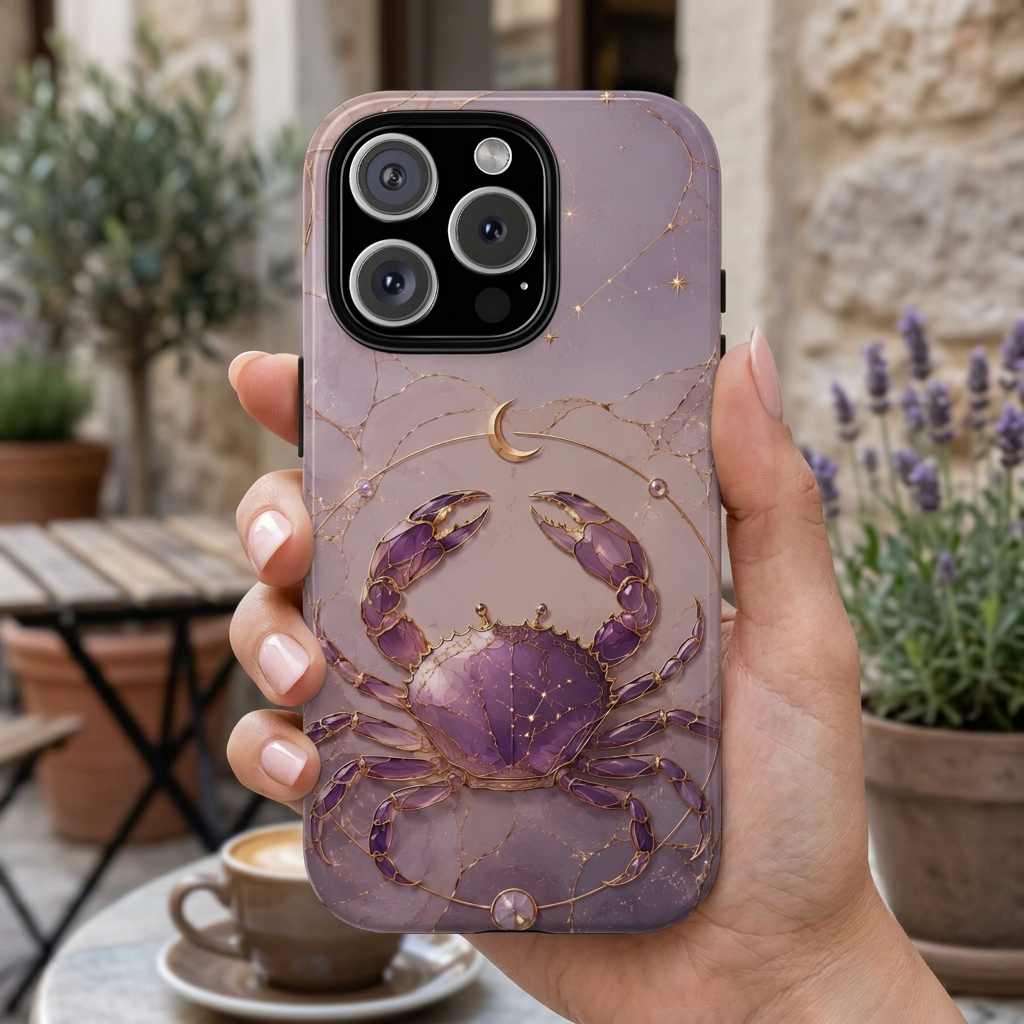 Cancer Zodiac II iPhone Case | Celestial Crab iPhone Case