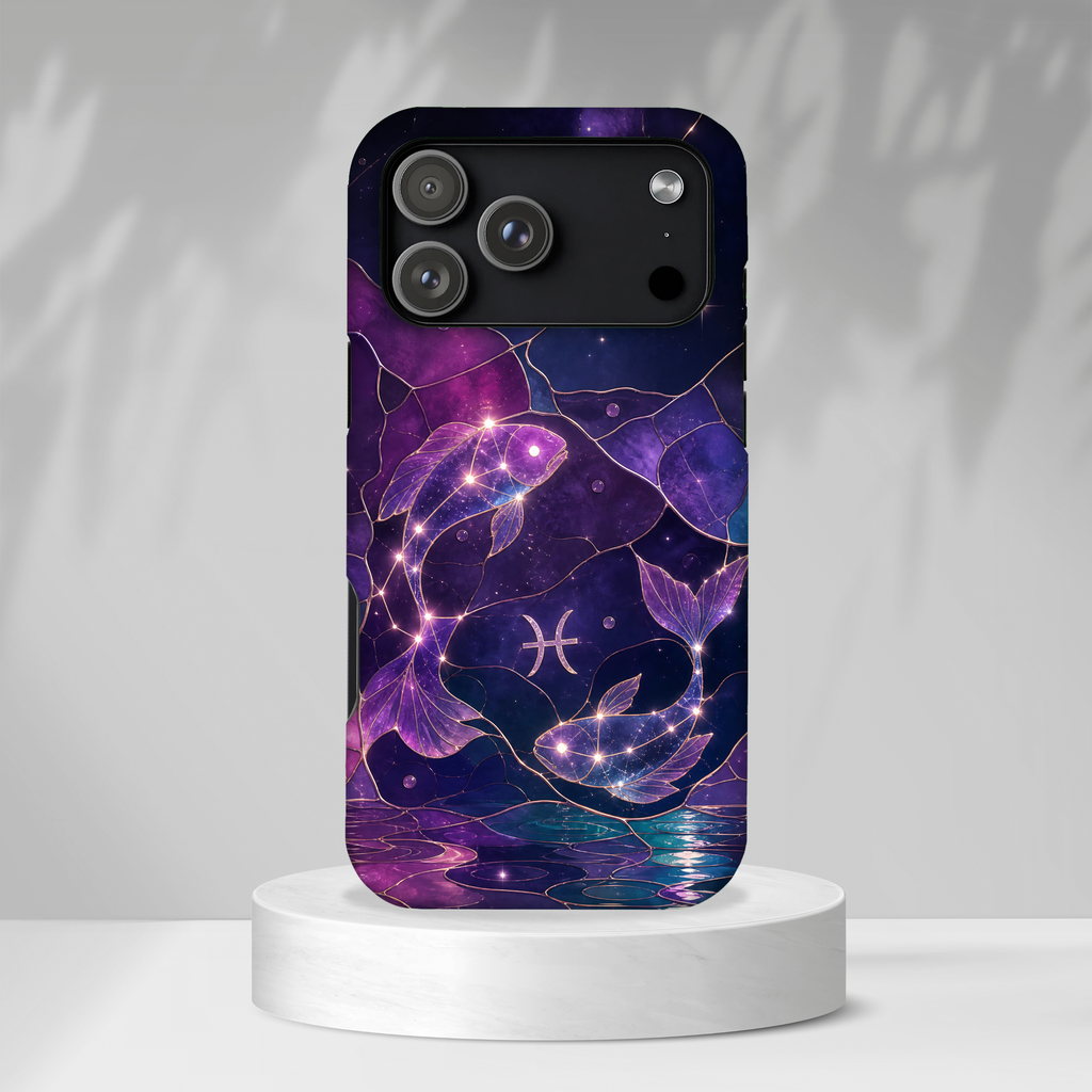 Pisces Zodiac iPhone Case | Celestial Fish iPhone Case