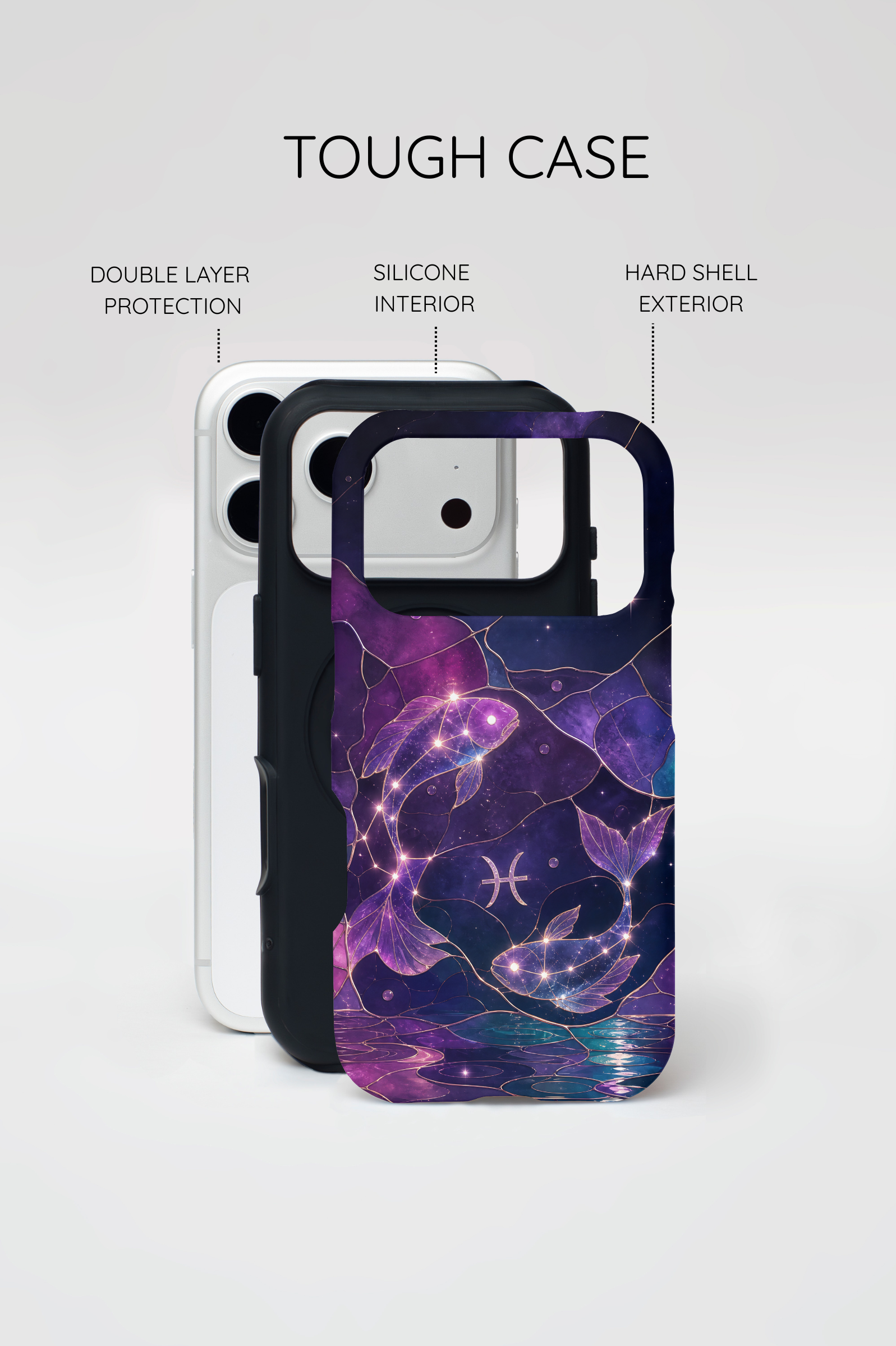 Pisces Zodiac iPhone Case | Celestial Fish iPhone Case