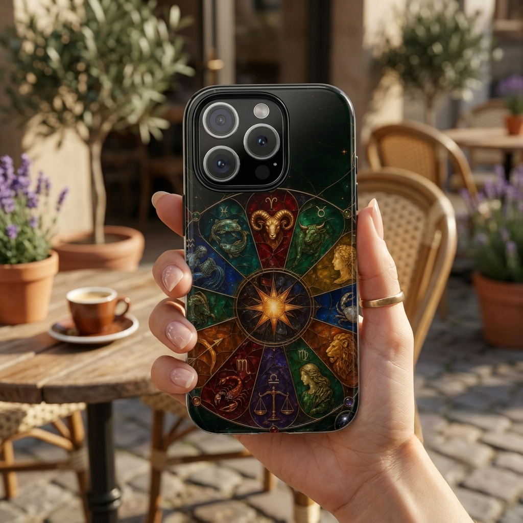 Zodiac Wheel iPhone Case | Celestial Astrology iPhone Case
