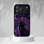 Black Cat Astrology iPhone Case | Zodiac Galaxy iPhone Case