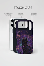 Black Cat Astrology iPhone Case | Zodiac Galaxy iPhone Case