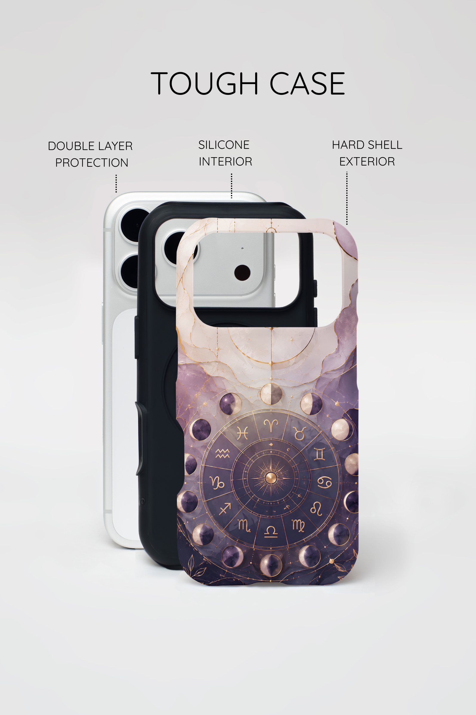 Celestial Zodiac iPhone Case | Moon Phase Astrology iPhone Case