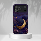 Moon & Stars iPhone Case | Celestial Crescent Moon iPhone Case