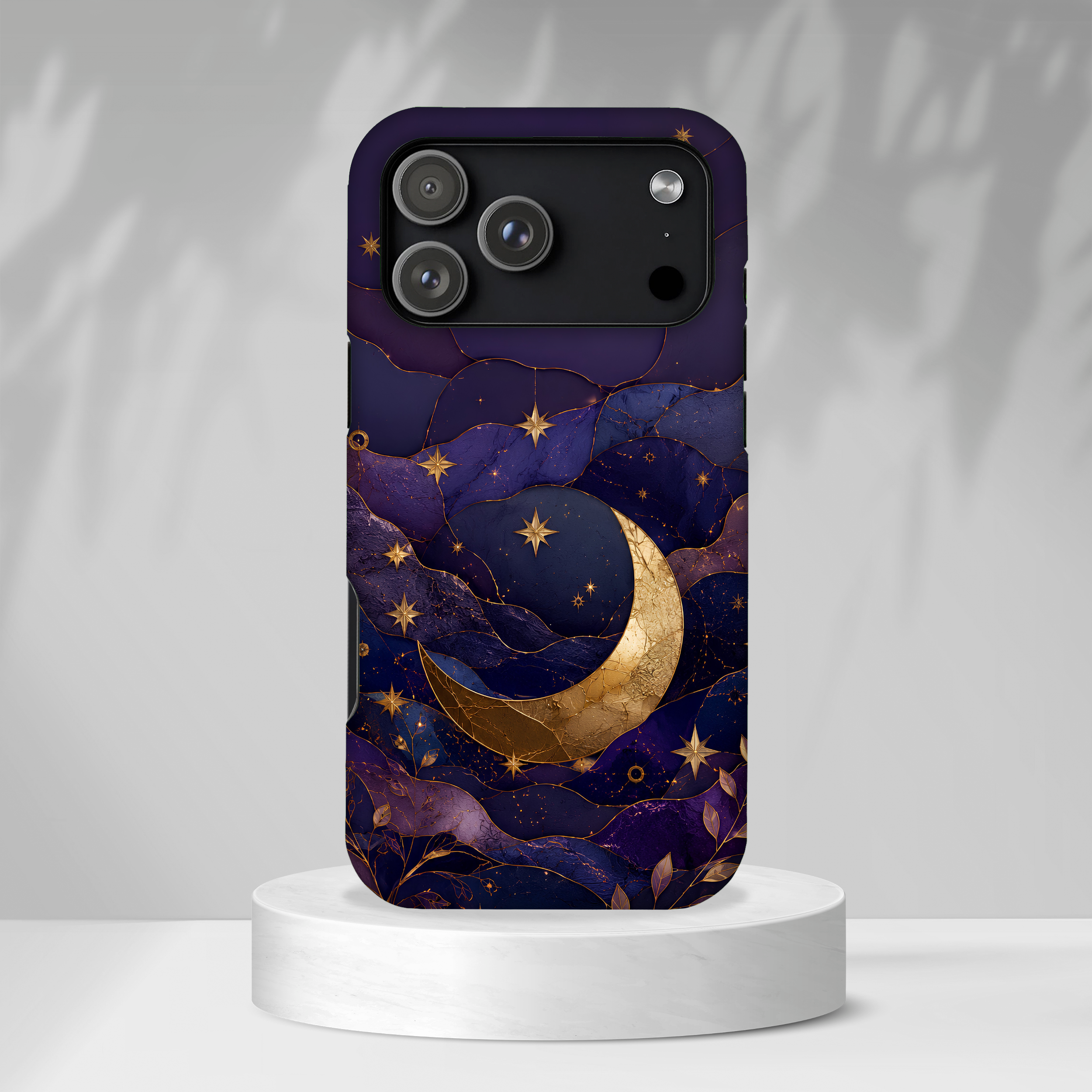 Moon & Stars iPhone Case | Celestial Crescent Moon iPhone Case