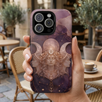 Triple Moon Goddess iPhone Case | Witchy Celestial iPhone Case