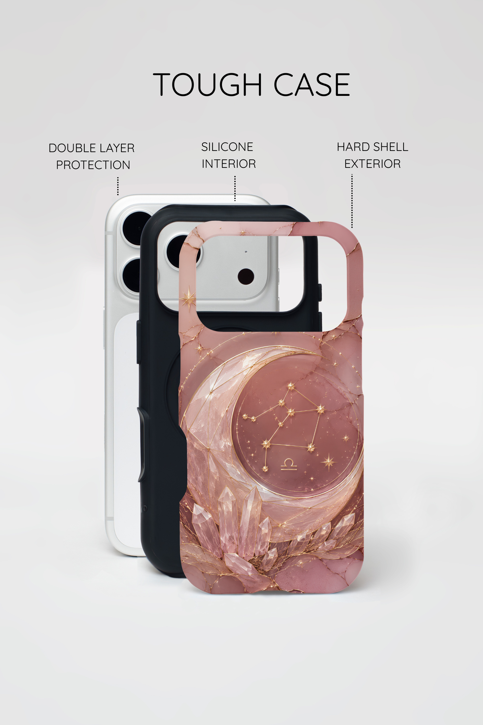 Libra Zodiac iPhone Case | Moon Crystal Astrology iPhone Case