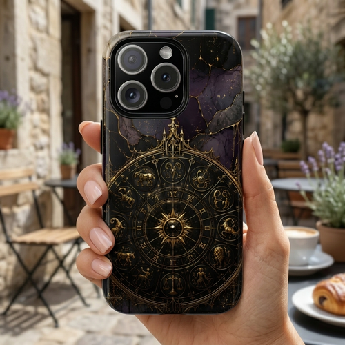 Astrology Wheel iPhone Case | Vintage Zodiac iPhone Case
