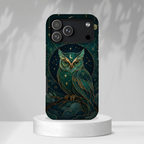 Moonlit Owl iPhone Case | Stained Glass Owl iPhone Case