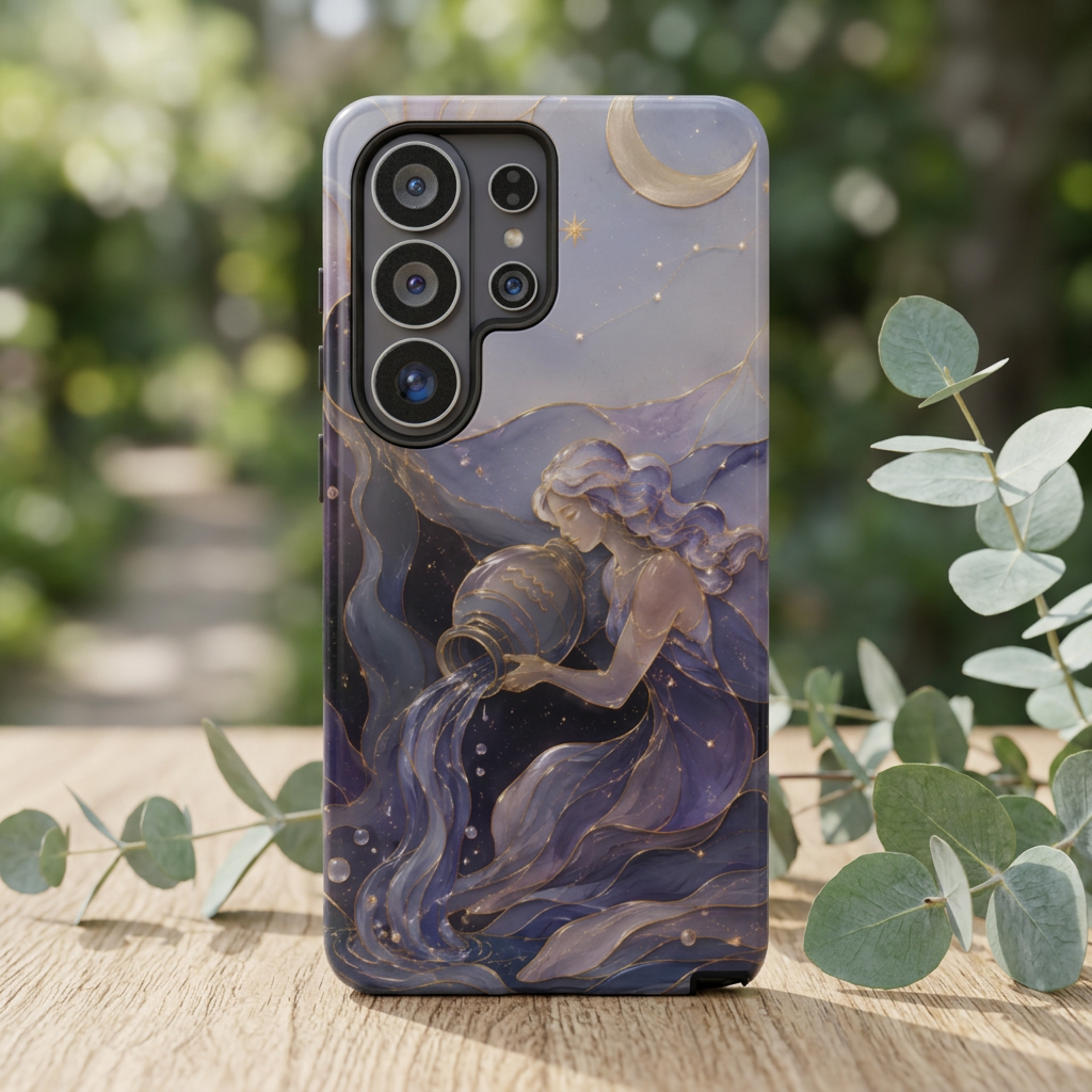 Aquarius Zodiac Samsung Galaxy Phone Case | Celestial Astrology Gift