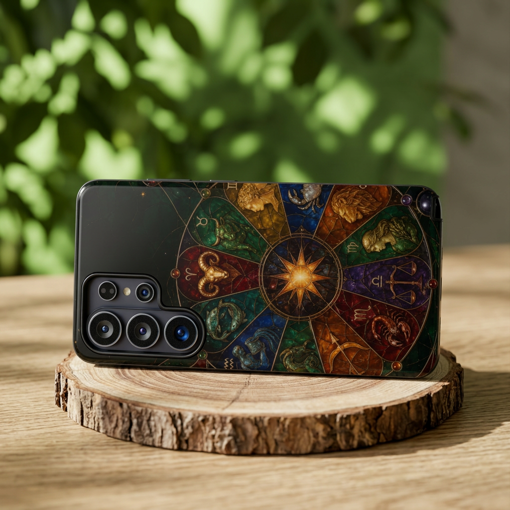 Zodiac Wheel Samsung Galaxy Phone Case | Celestial Astrology Phone Case