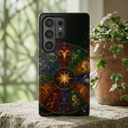 Zodiac Wheel Samsung Galaxy Phone Case | Celestial Astrology Phone Case