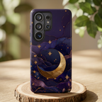 Moon & Stars Samsung Galaxy Phone Case | Celestial Crescent Moon Phone Case