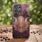 Triple Moon Goddess Samsung Galaxy Phone Case | Witchy Celestial Phone Case