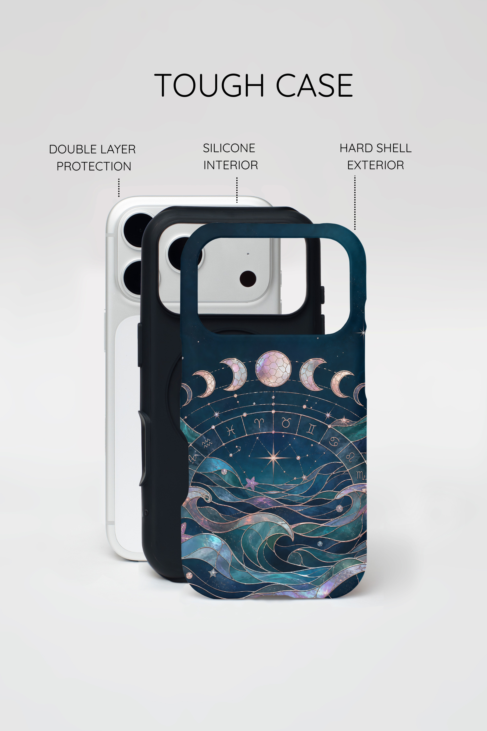 Celestial Zodiac Wheel iPhone Case | Moon Phase iPhone Case