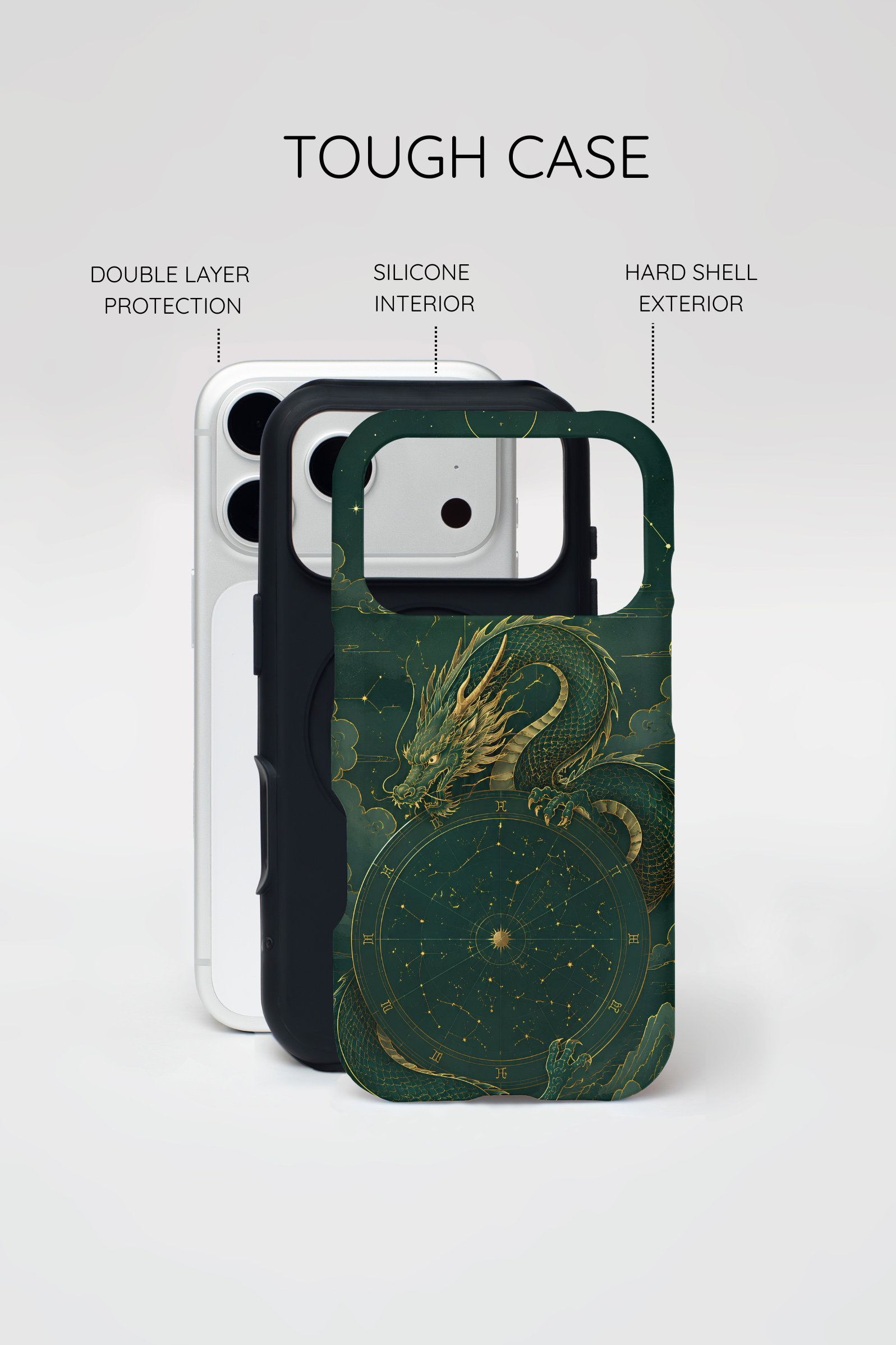 Celestial Dragon iPhone Case | Stained Glass Dragon iPhone Case
