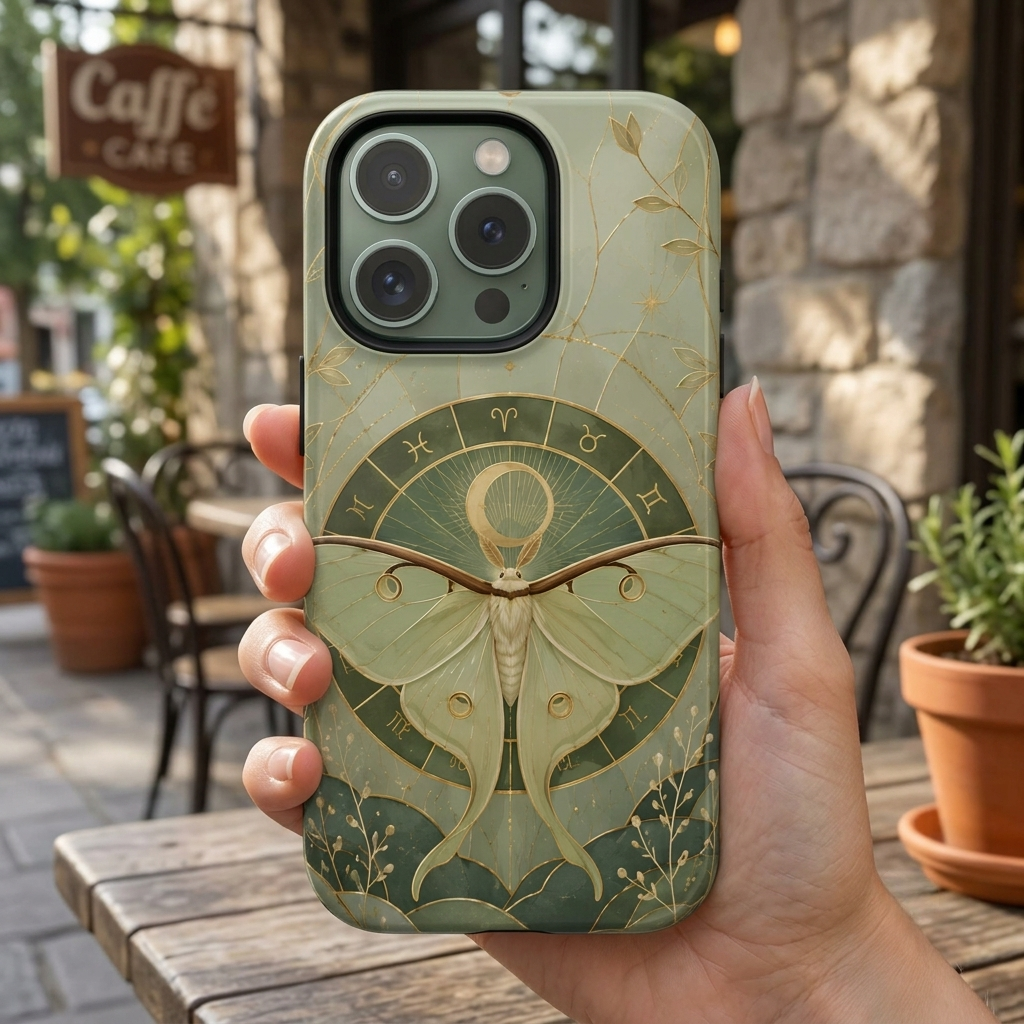 Luna Moth iPhone Case | Celestial Moth iPhone Case