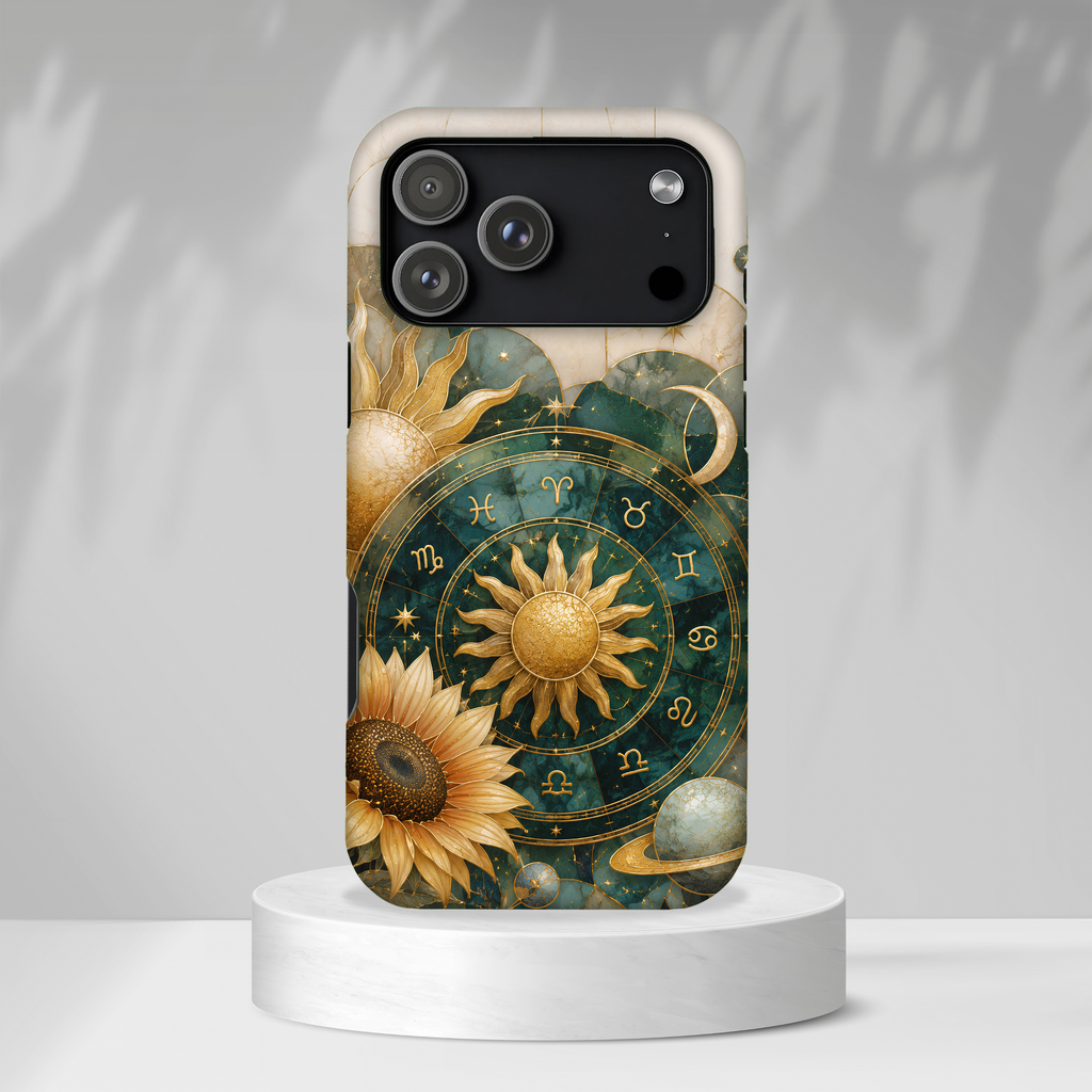 Celestial Sun iPhone Case | Zodiac Wheel iPhone Case