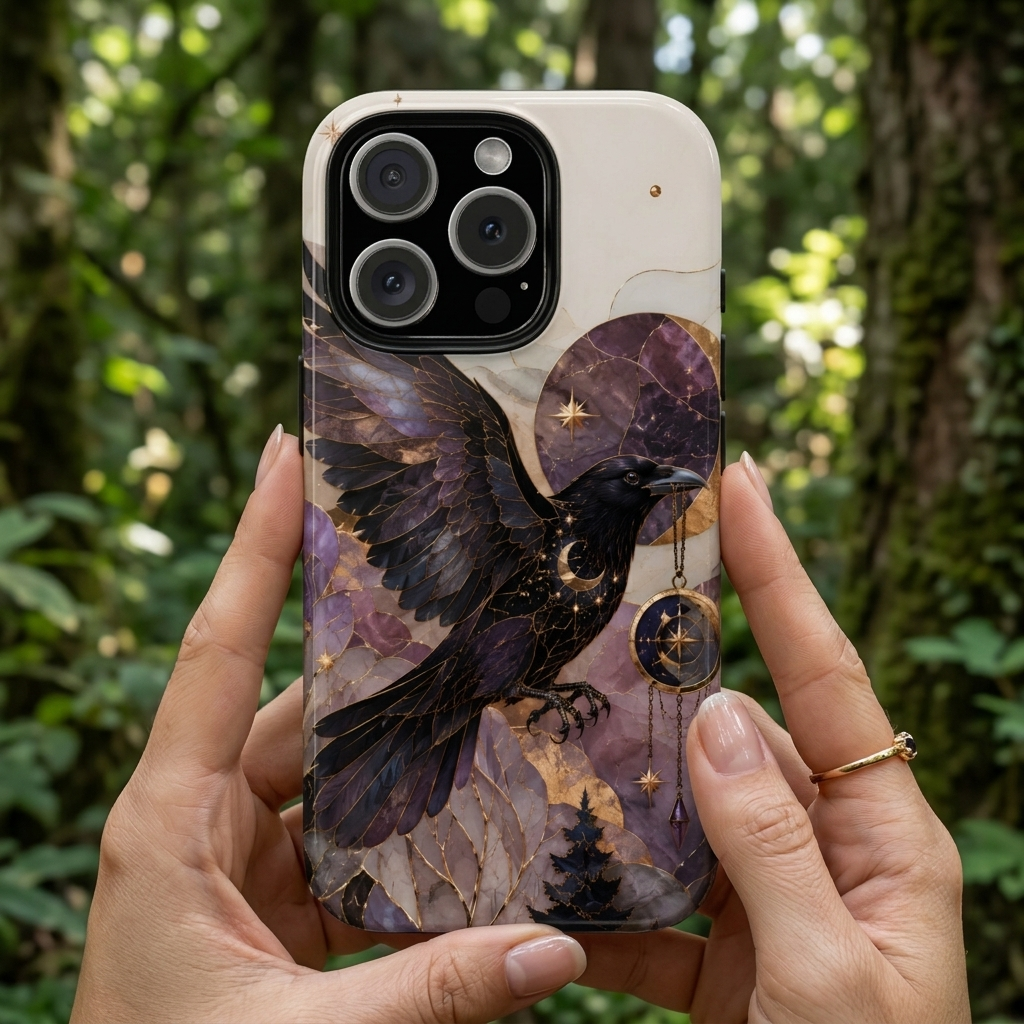 Raven iPhone Case | Gothic Bird Phone Case