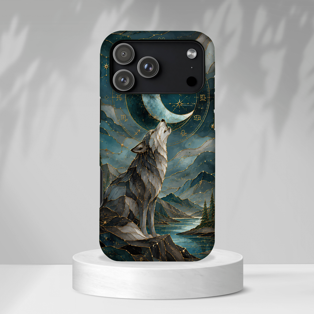 Wolf Moon iPhone Case | Celestial Wolf iPhone Case