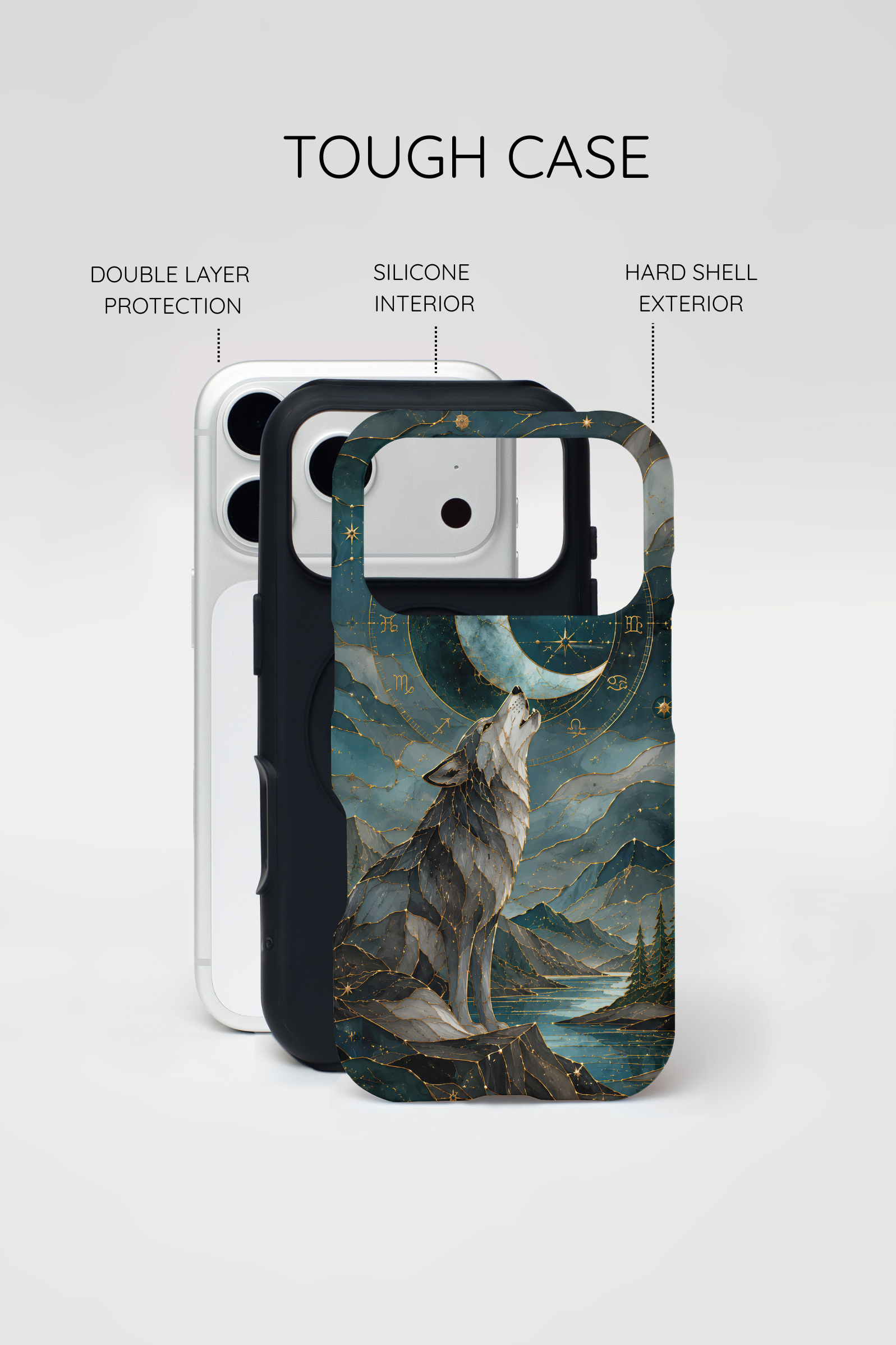 Wolf Moon iPhone Case | Celestial Wolf iPhone Case