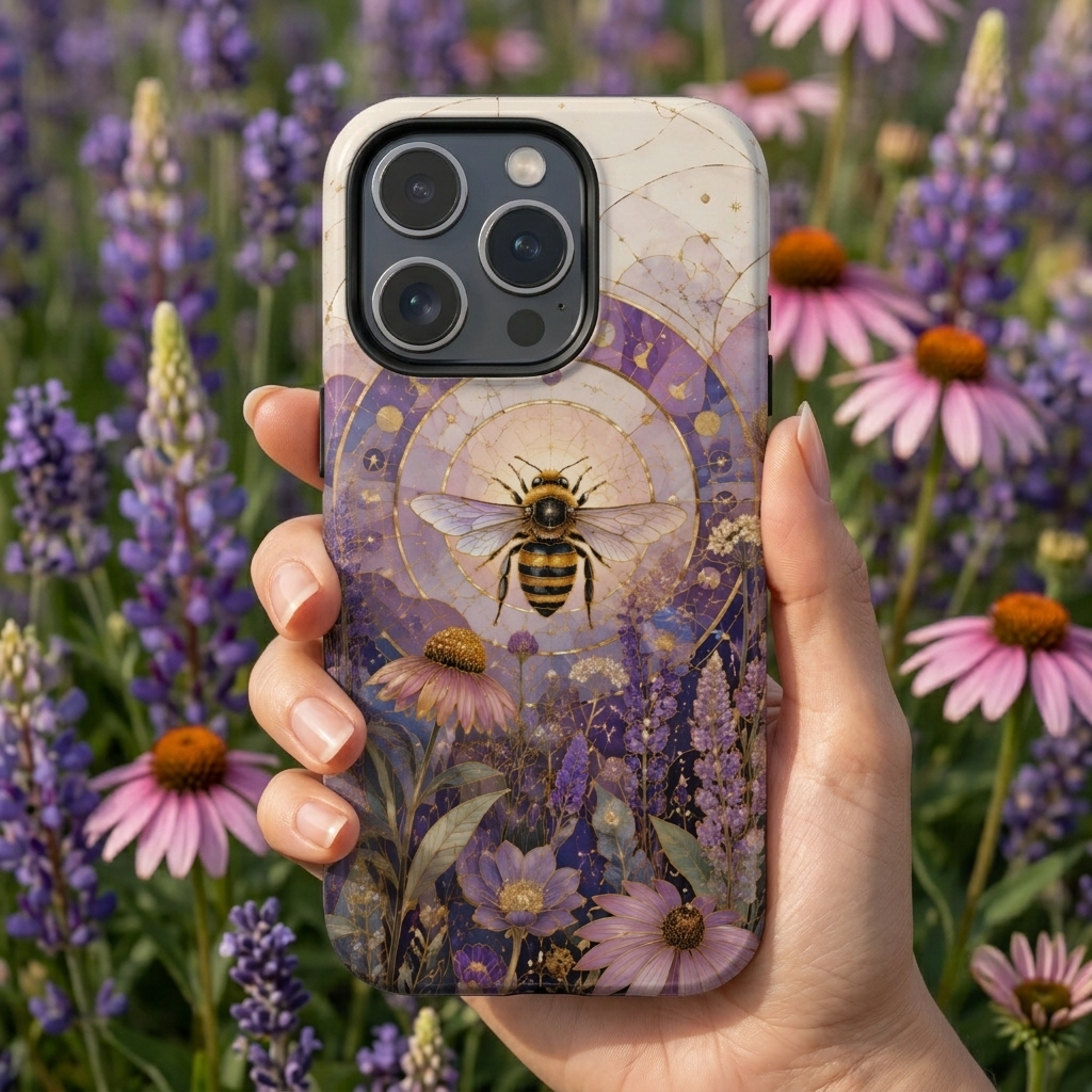 Honey Bee iPhone Case| Botanical Bee iPhone Case
