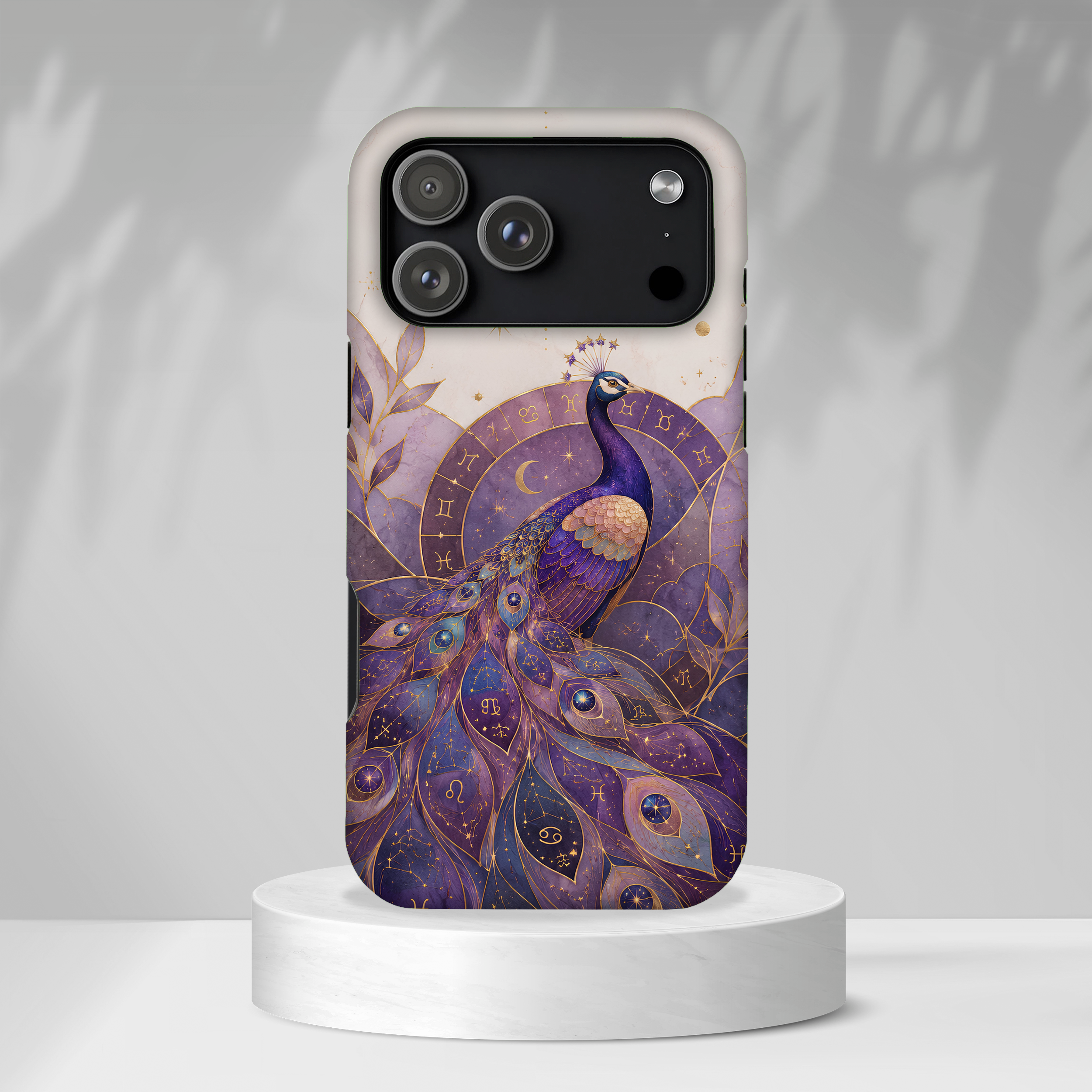 Purple Peacock iPhone Case | Celestial Peacock iPhone Case