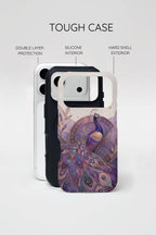Purple Peacock iPhone Case | Celestial Peacock iPhone Case