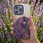 Purple Peacock iPhone Case | Celestial Peacock iPhone Case