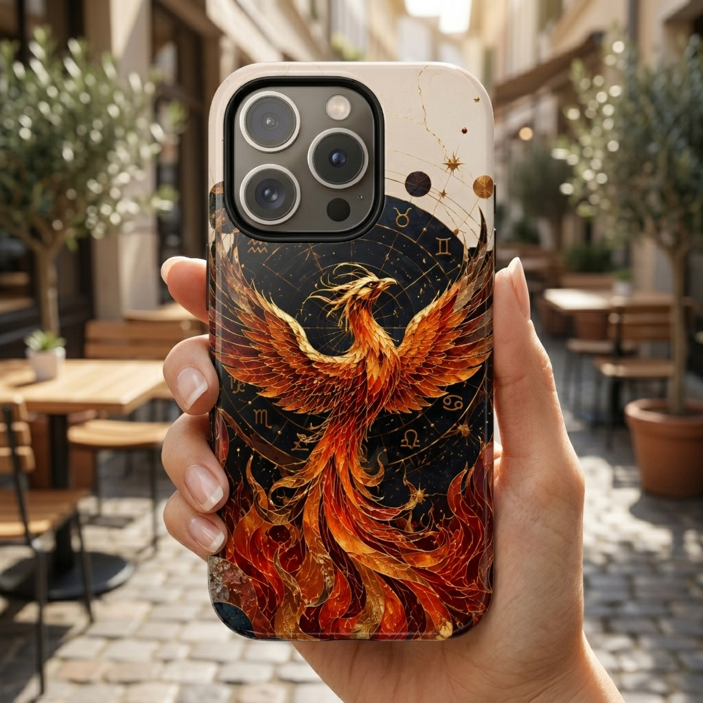Phoenix iPhone Case | Celestial Fire Bird Case