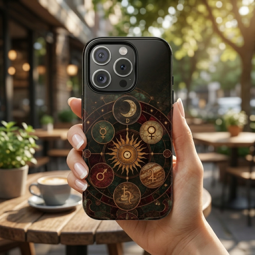 Antique Astrology iPhone Case | Celestial Chart iPhone Case
