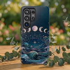 Celestial Zodiac Wheel Samsung Galaxy Phone Case | Moon Phase Phone Case
