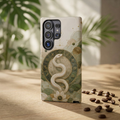 White Snake Samsung Galaxy Phone Case | Celestial Zodiac Phone Case