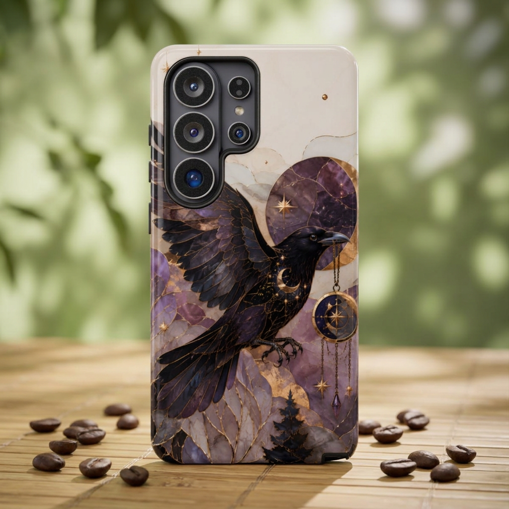 Raven Samsung galaxy Phone Case | Gothic Bird Phone Case