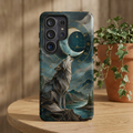 Wolf Moon Samsung Galaxy Phone Case | Celestial Wolf Phone Case