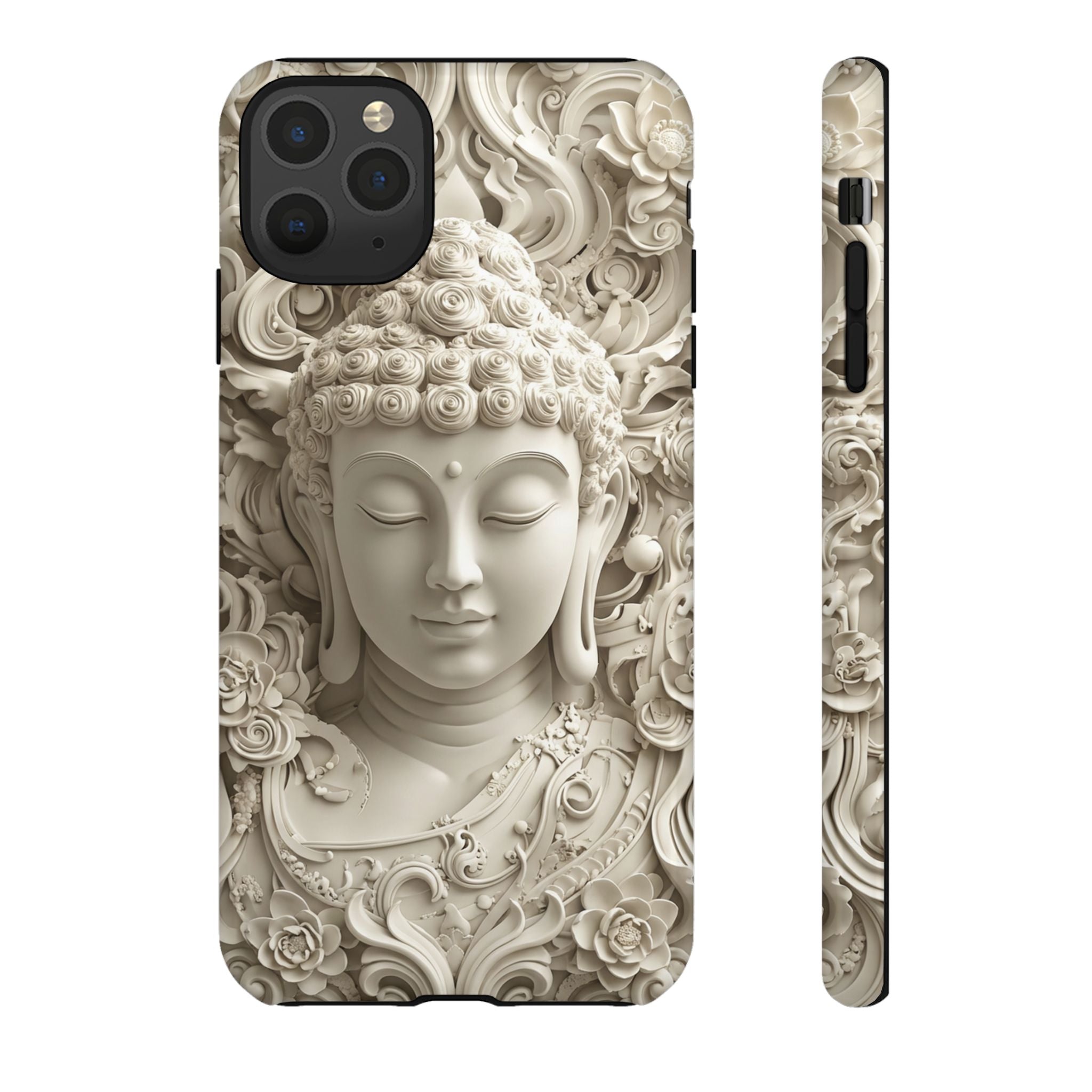 Buddha Relief iPhone Case — Serene Zen Protective Phone Cover