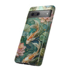 Koi Fish Google Pixel Phone Case | Lotus Pond Art Cover