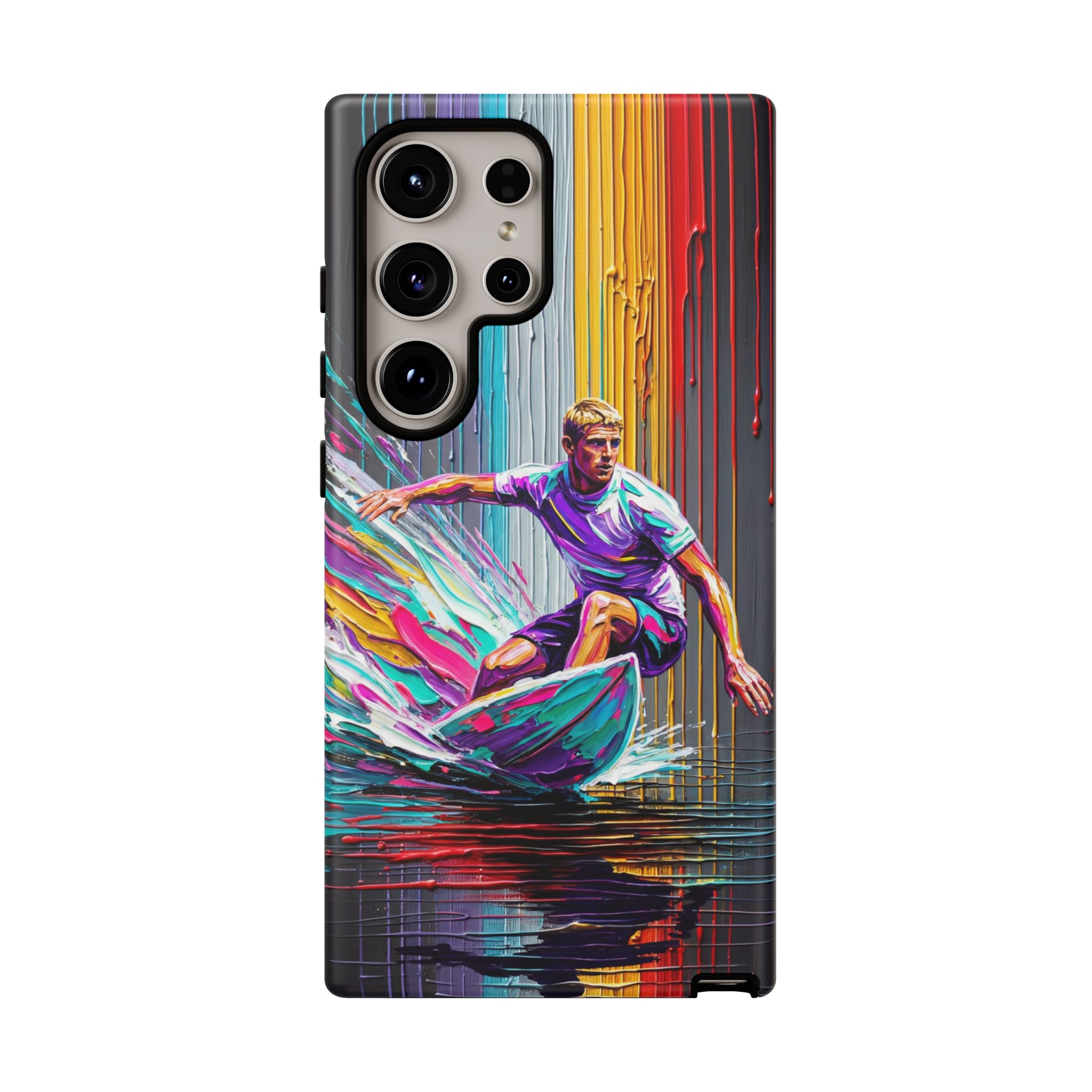 Surfing Rainbow Tough Samsung Galaxy Phone Case
