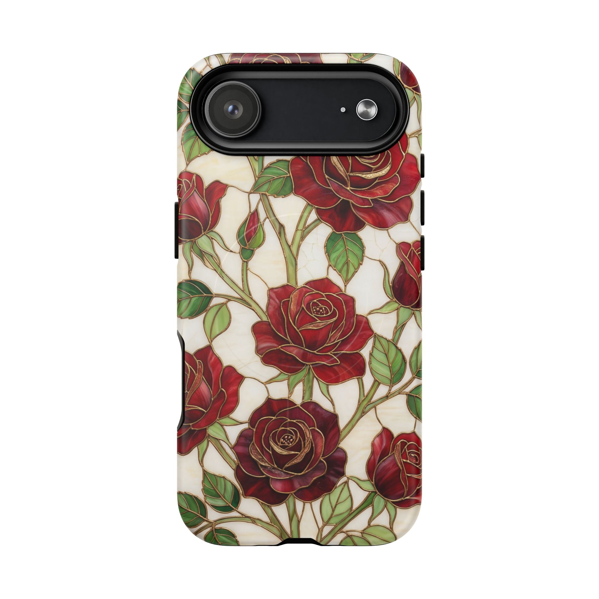 Rose Vines Tough MagSafe Phone Case — Floral Protective iPhone Cover
