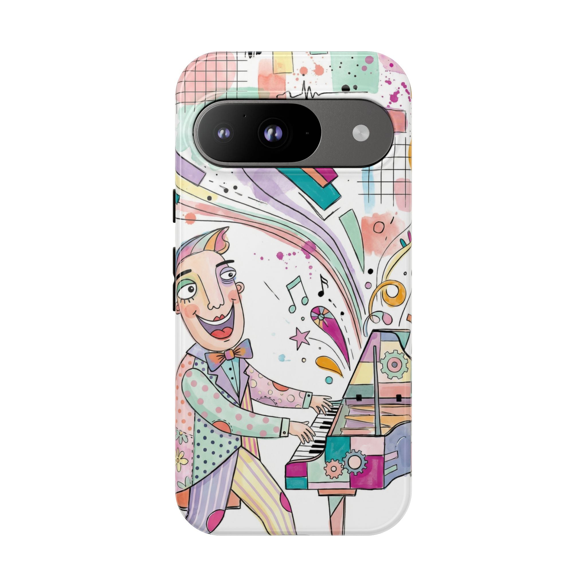 Musical Pianist Google Pixel Phone Case | Colorful Whimsical Piano Art