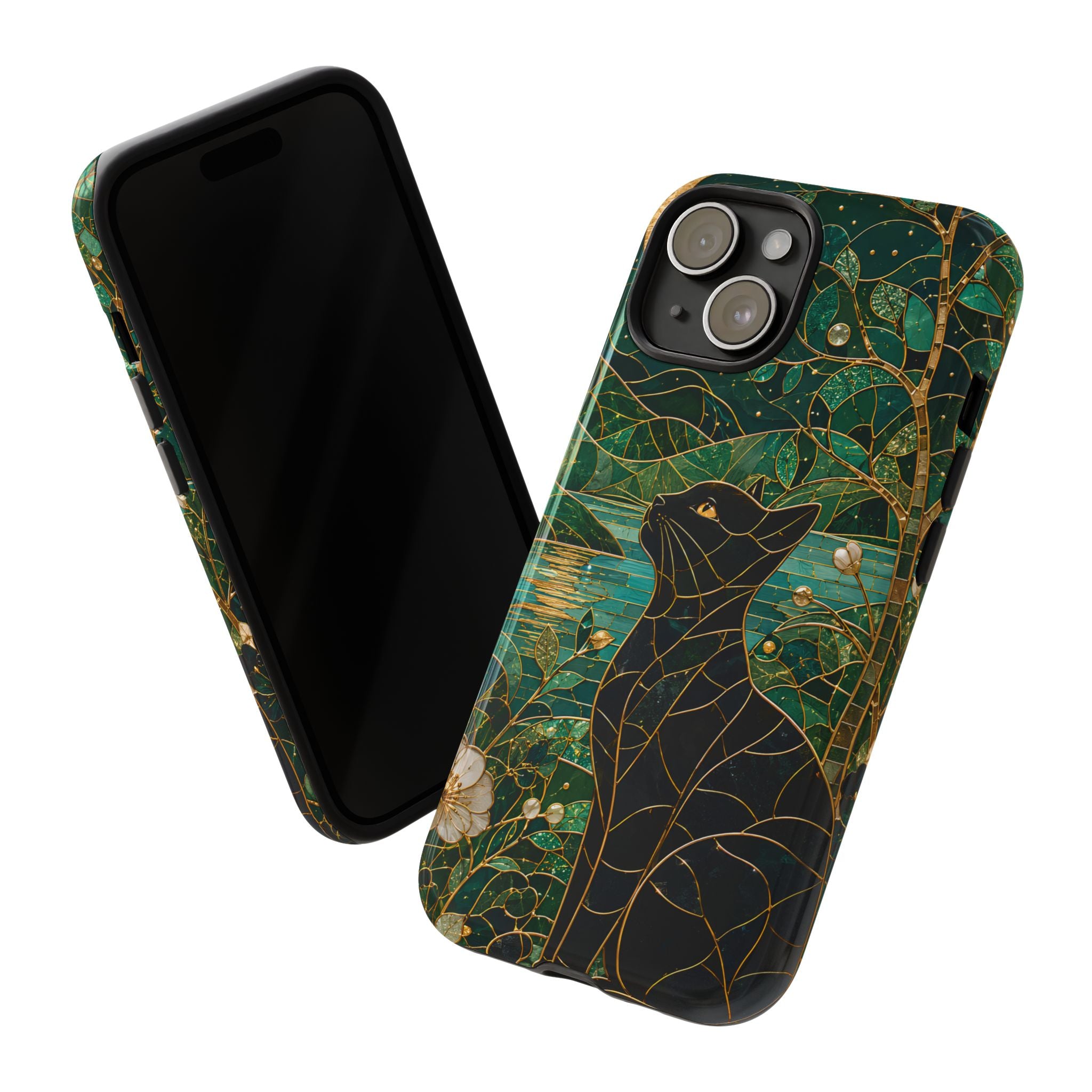 Black Cat iPhone Case | Enchanted Cat Art Cover