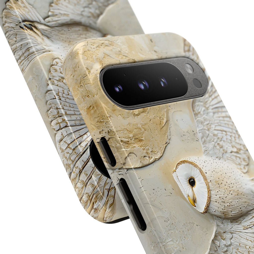 Barn Owl Google Pixel Case — Elegant Flying Owl Wildlife