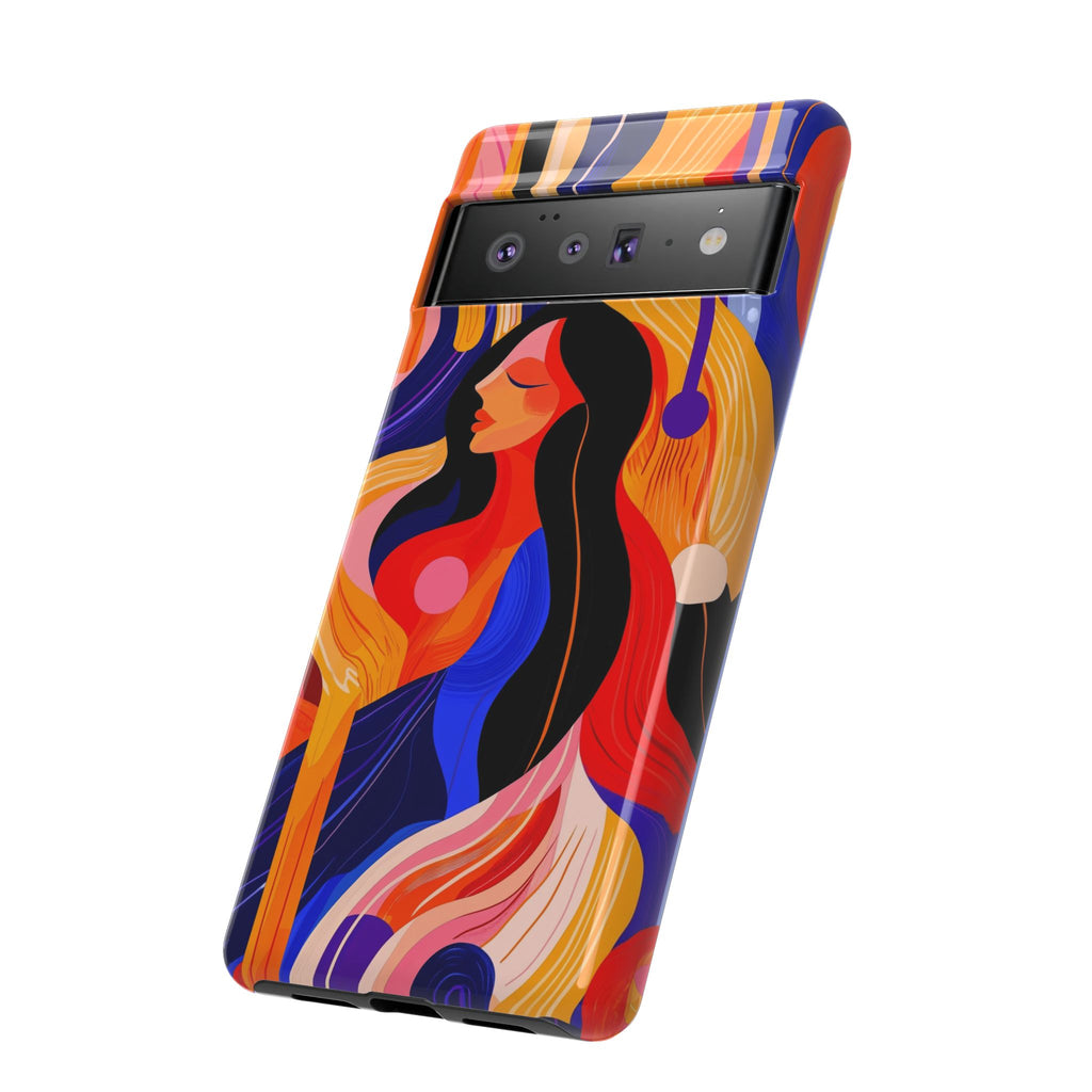 Abstract Colourful Woman Google Pixel Tough Case | Vibrant Artistic