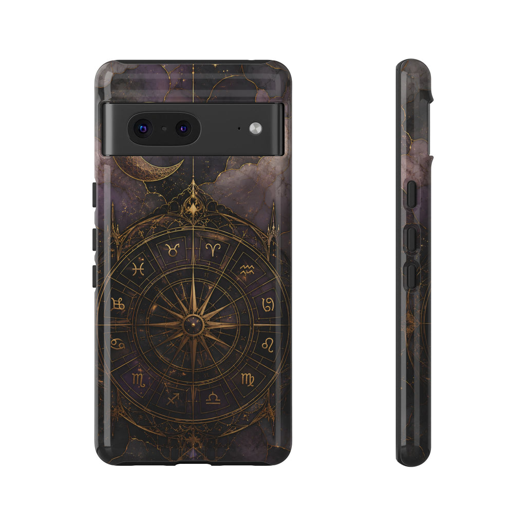 Vintage Astrology Compass Google Pixel Phone Case | Celestial Zodiac Phone Case