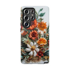 Floral Quilling Tough Samsung Galaxy Case — Orange Daisy